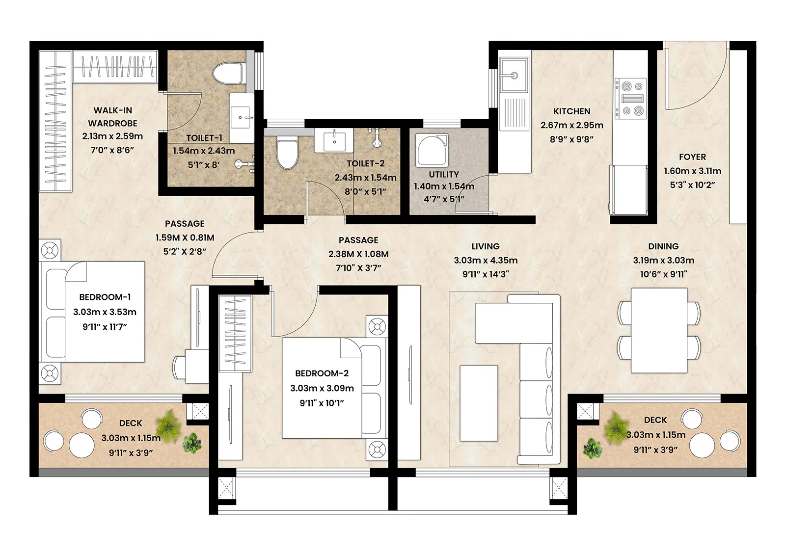 2 BHK
