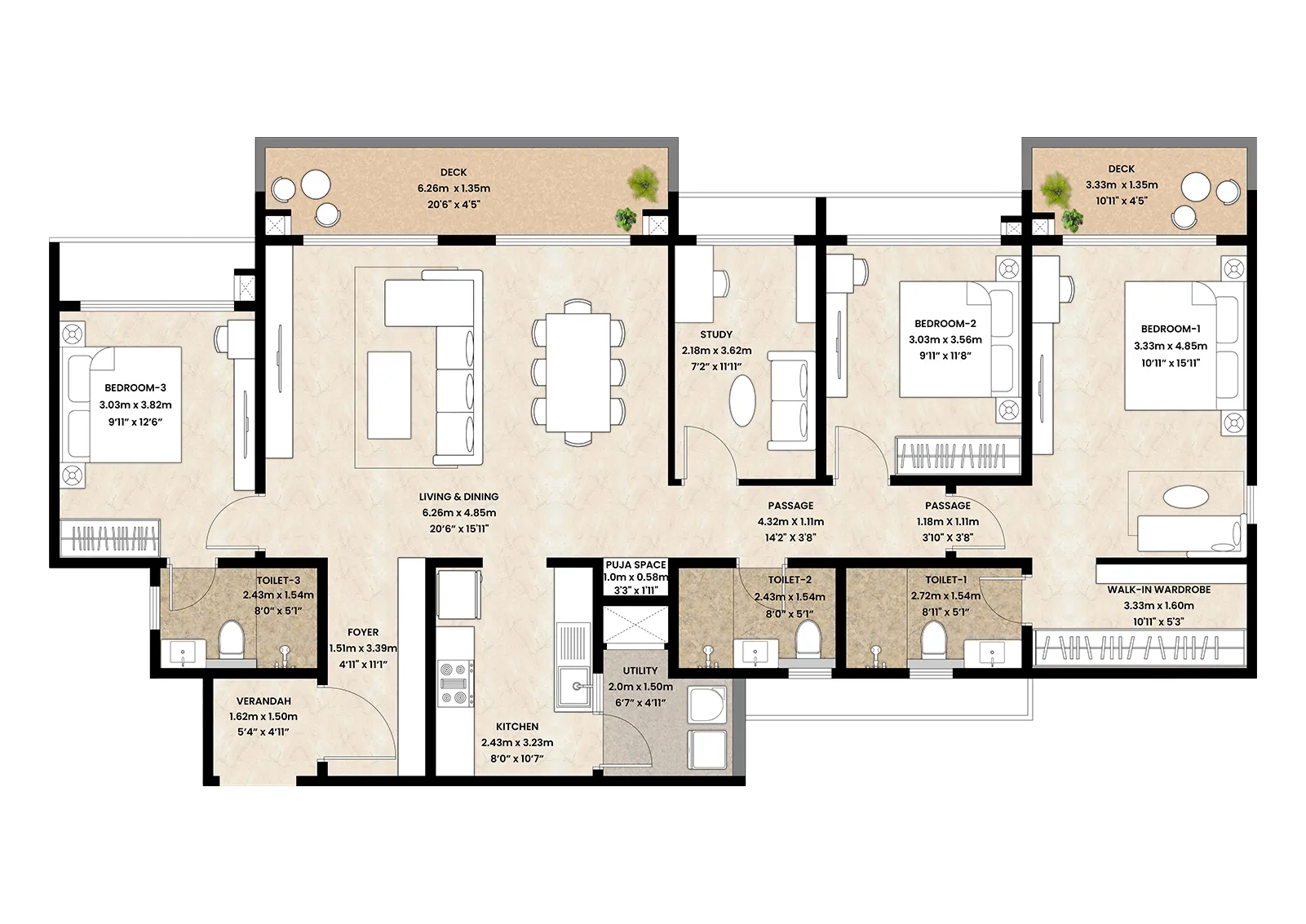 3.5 BHK