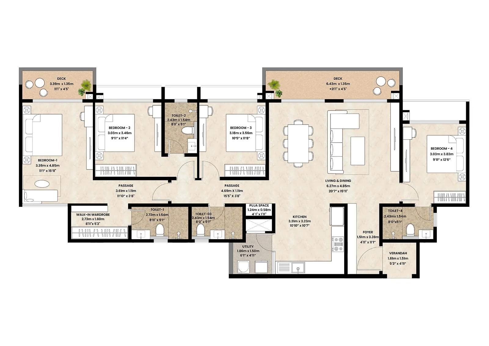 4 BHK