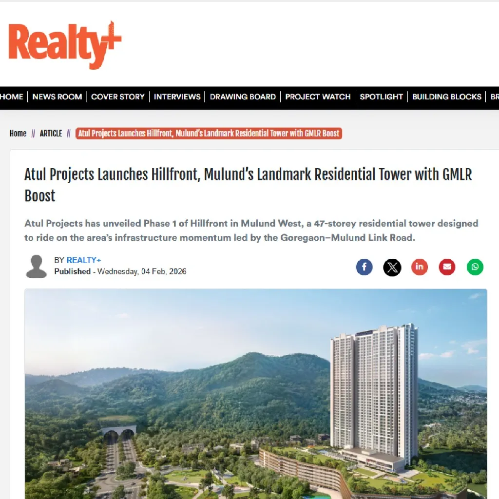 Realty+ media coverage of Atul Projects