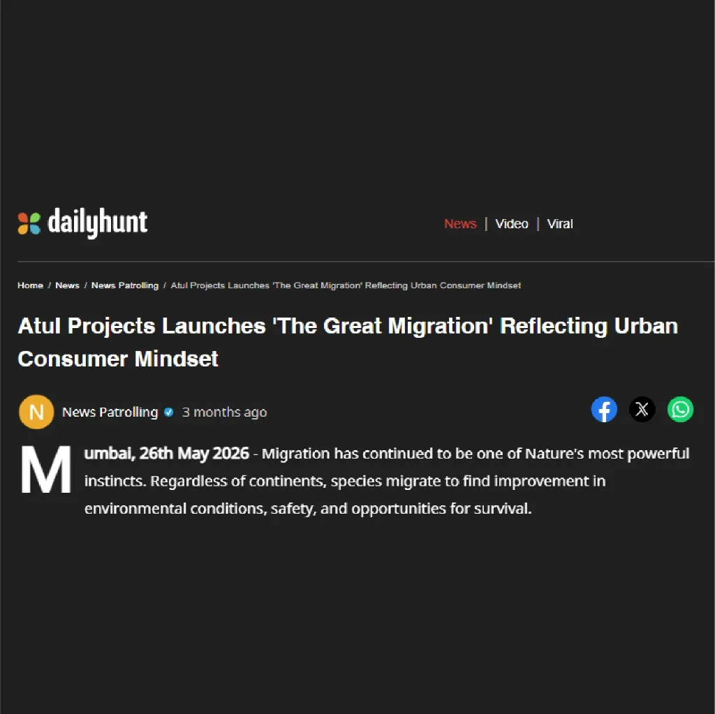 Dailyhunt media coverage of Atul Projects