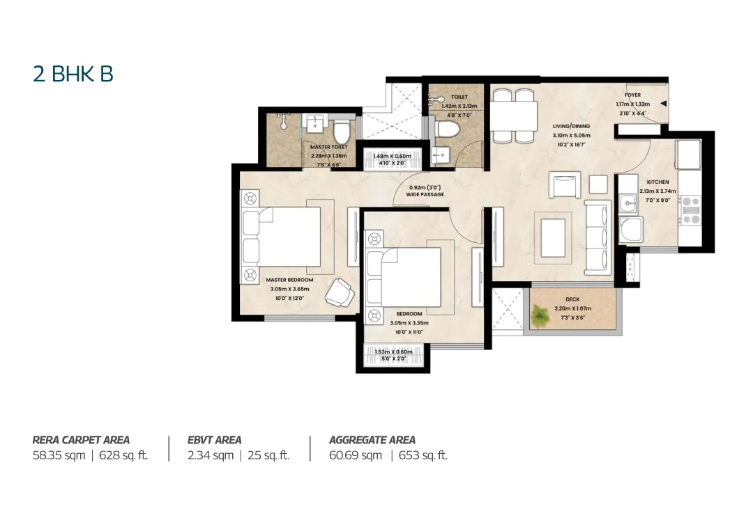 2 BHK Plan