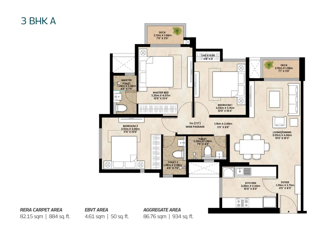 2.5 BHK Plan