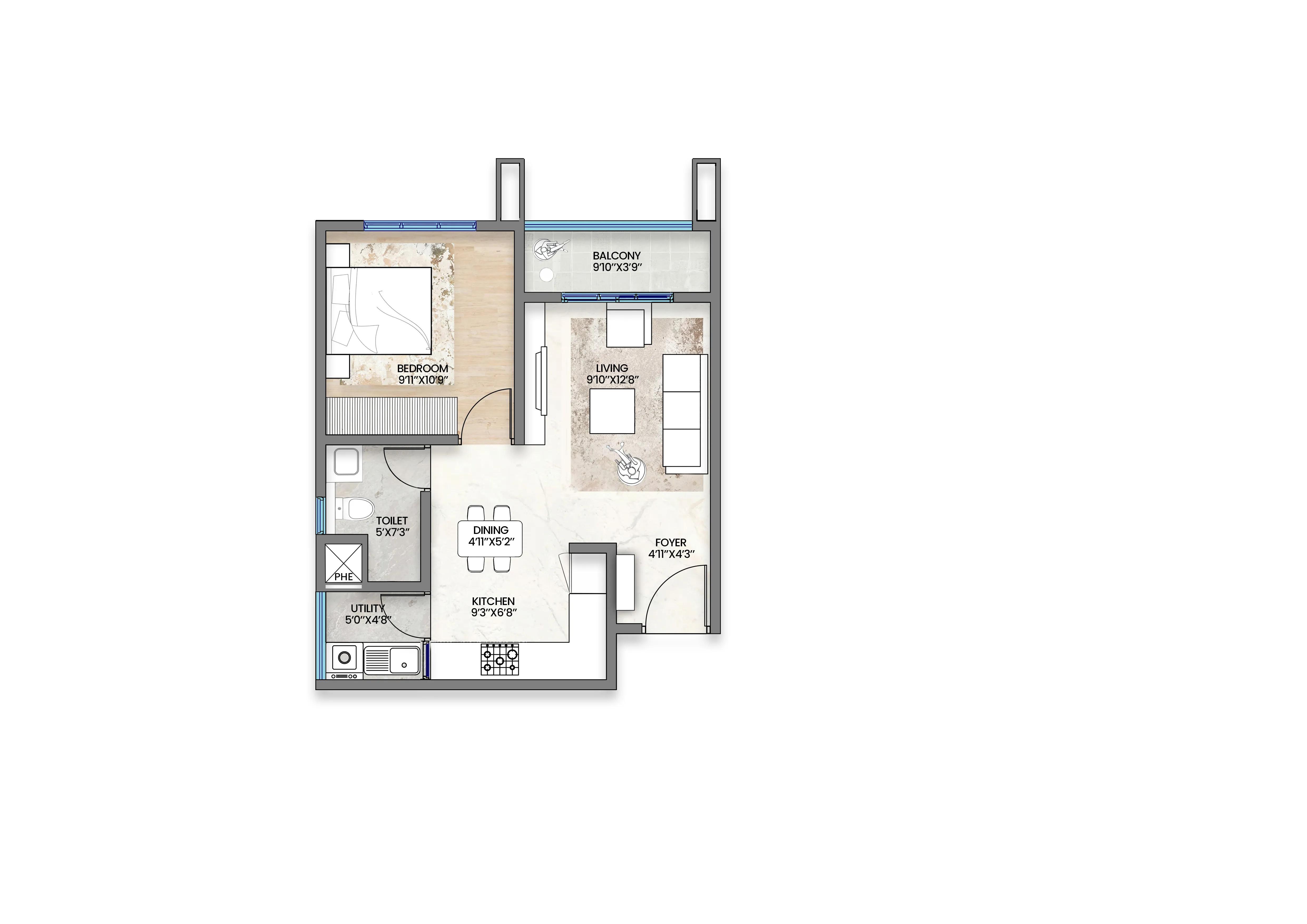 1-BHK-type-2